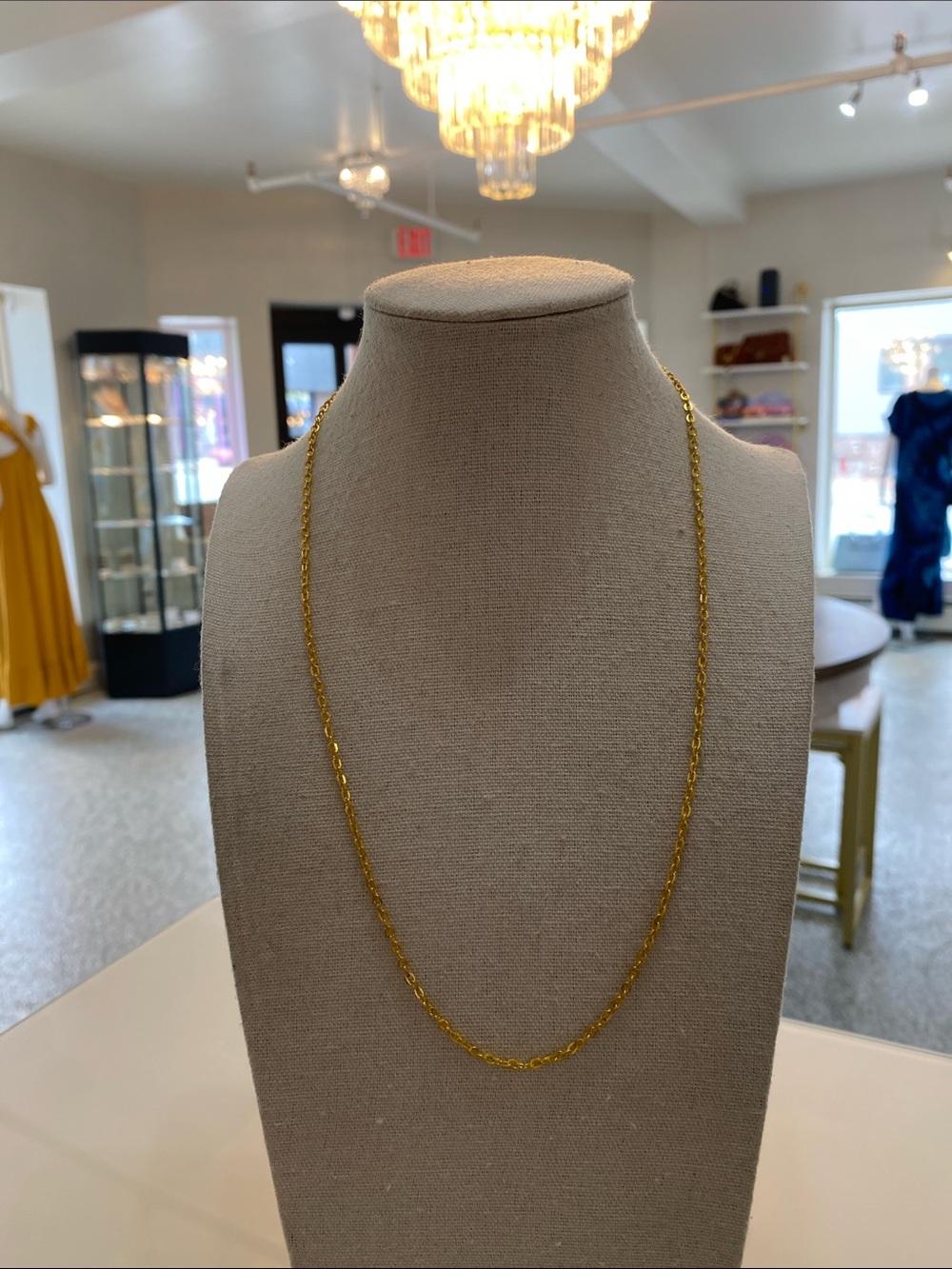 Gold tone necklace chain